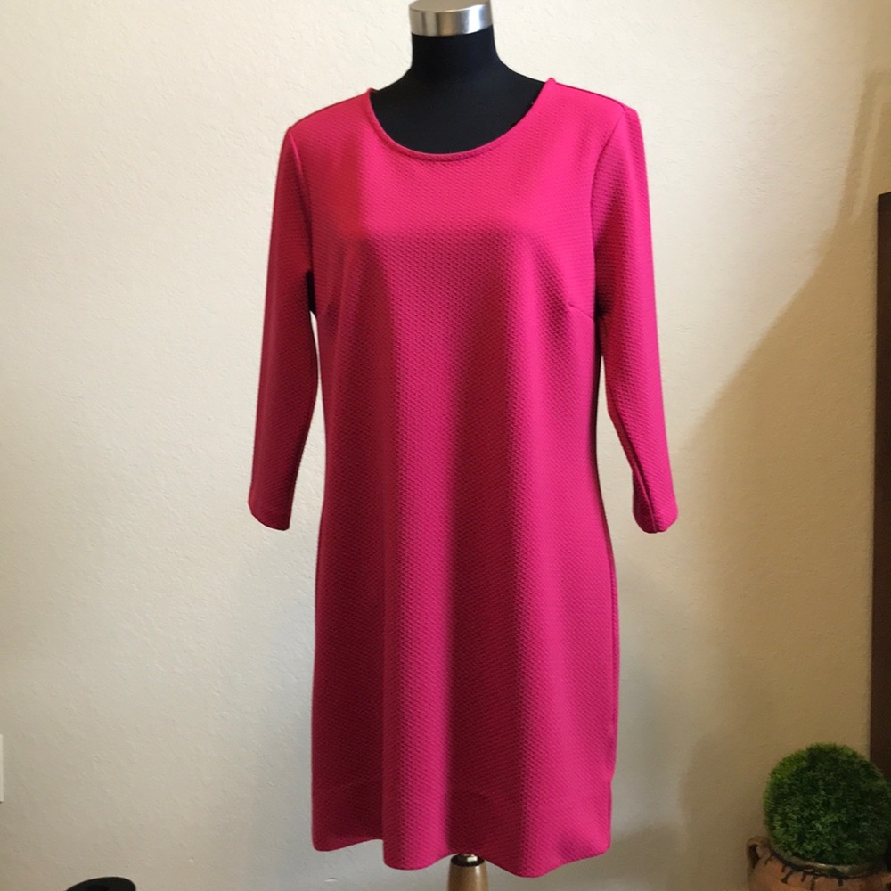 Daisy Fuentes Hot Pink Shift Dress Large